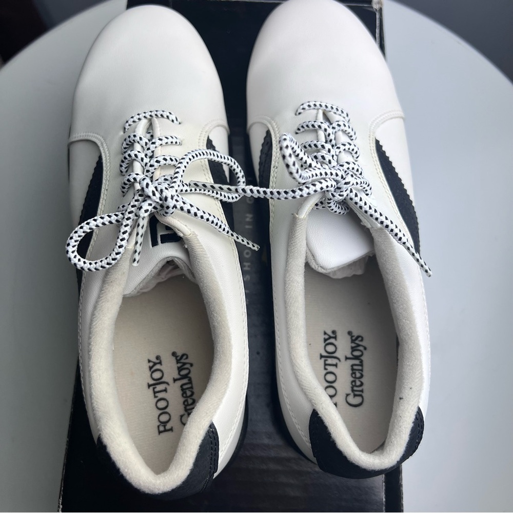 FootJoy Greenjoys Gold Shoes 48425 Size 8M NEW - Picture 4 of 6